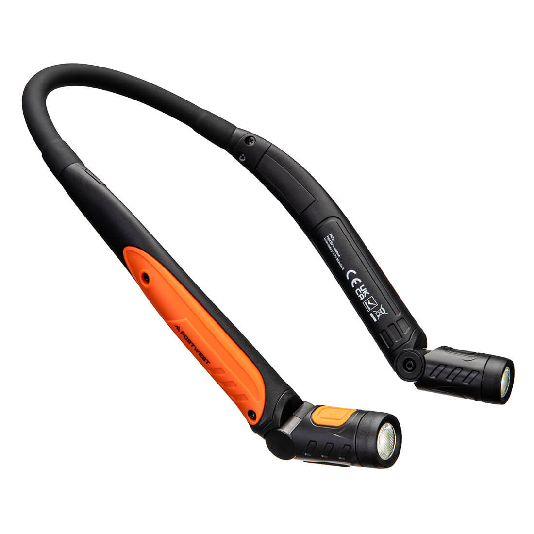 Portwest PA73 - USB újratölthető LED nyaklámpa, fekete/narancs termék fő termékképe