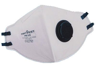 Portwest P210 - FFP2 szelepes Dolomite félbehajtható pormaszk, fehér termék fő termékképe